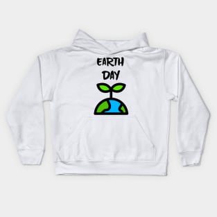 EARTH Day Celebration Save Our Planet Black Kids Hoodie